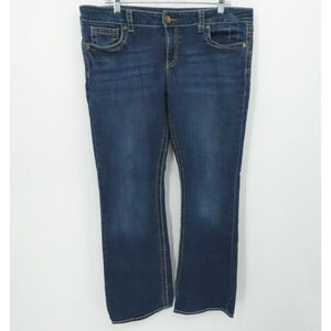 Kut From The Kloth Jeans Womens 14P Blue Bootcut Denim Stretch Back Flap Pockets